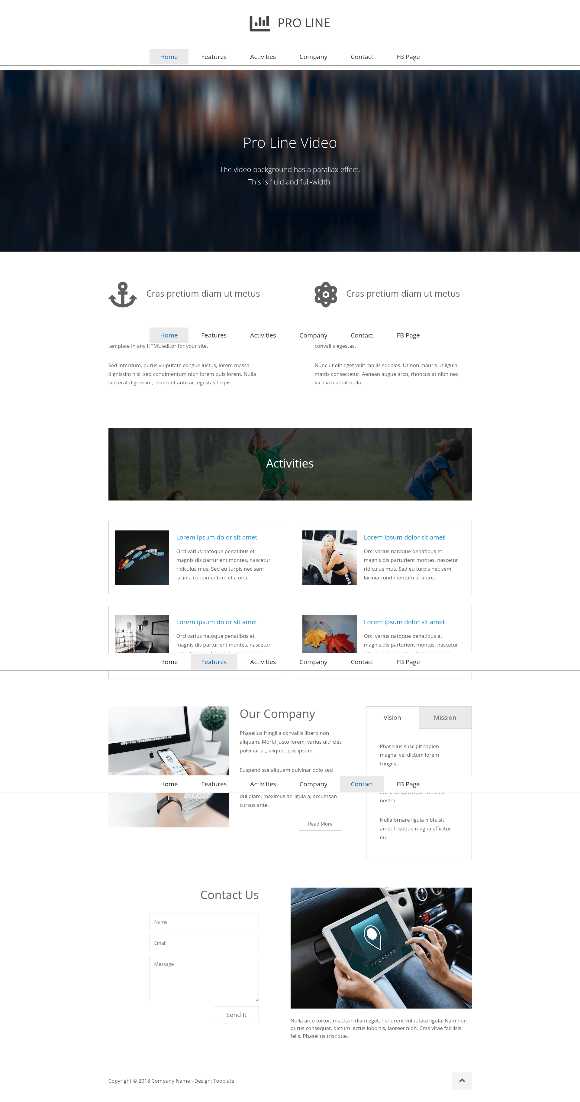 screenshot of Pro Line on template0.com