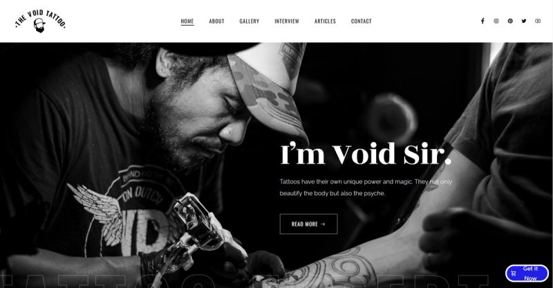 Image for Void Tattoo(services html template) on template0.com