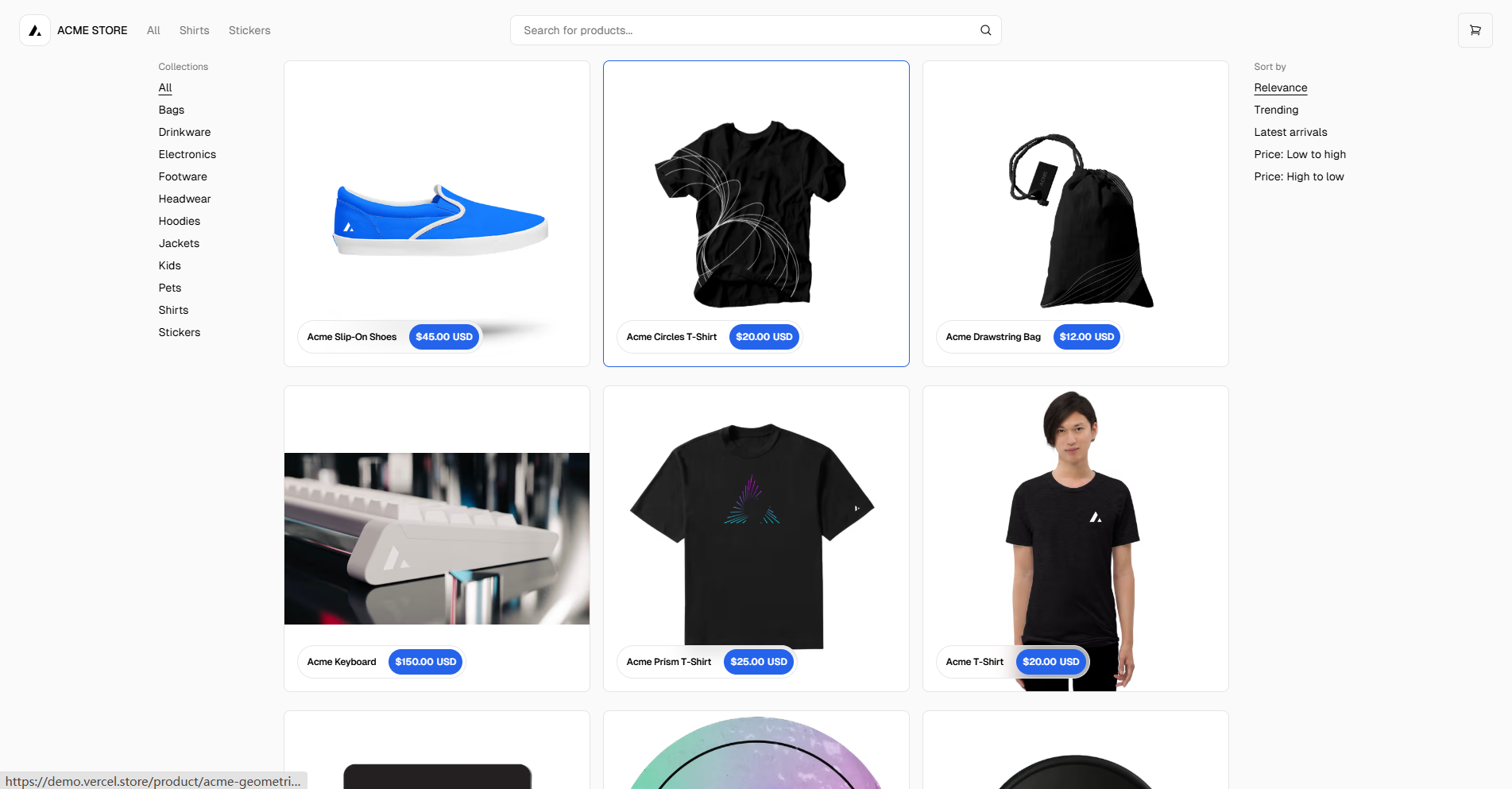 Image for Vercel Commerce(ecommerce nextjs template) on template0.com