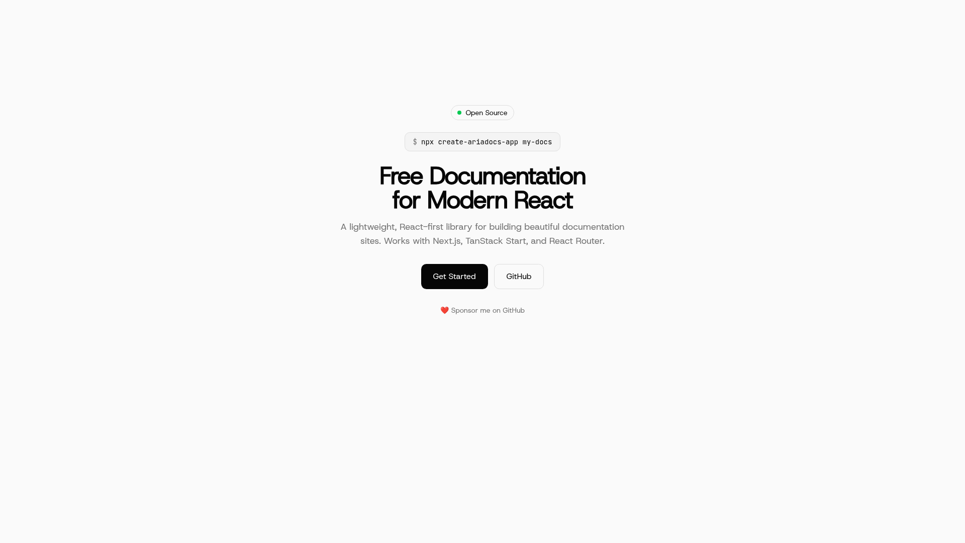 screenshot of Aria-Docs on template0.com
