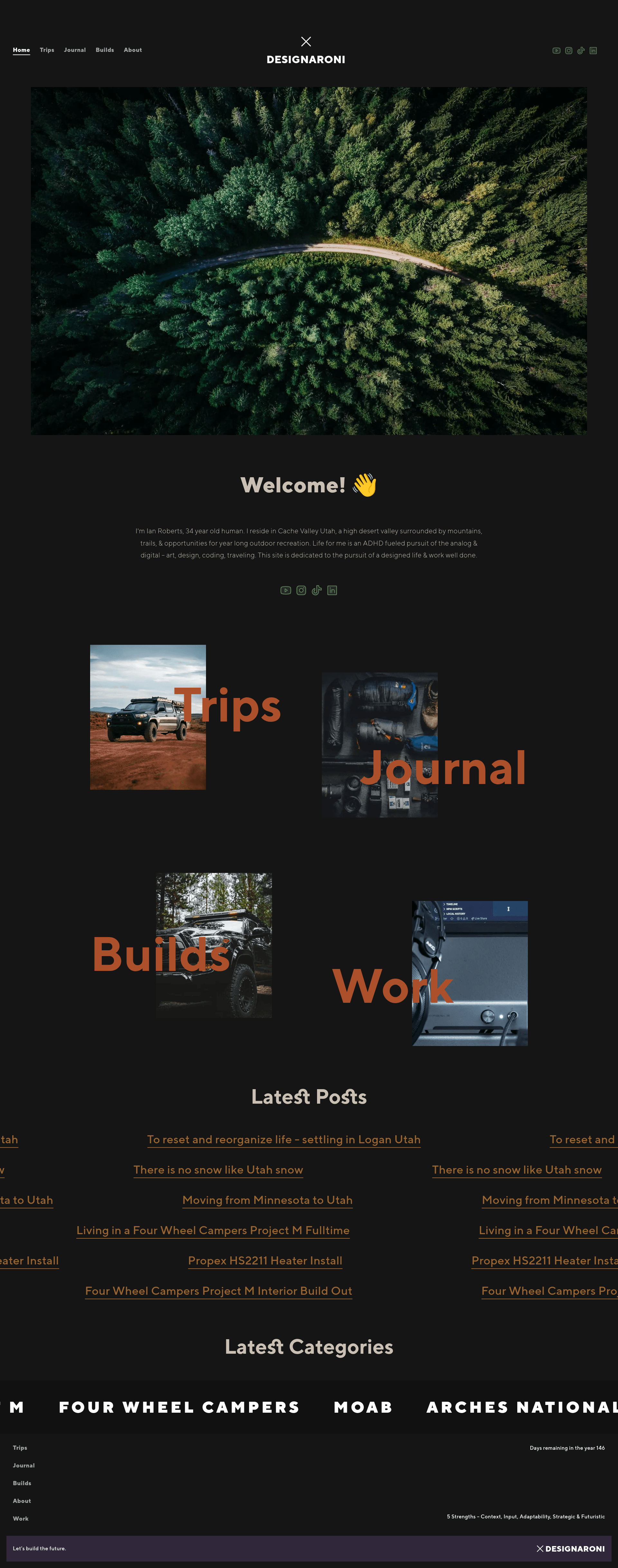 screenshot of Designaroni Next on template0.com