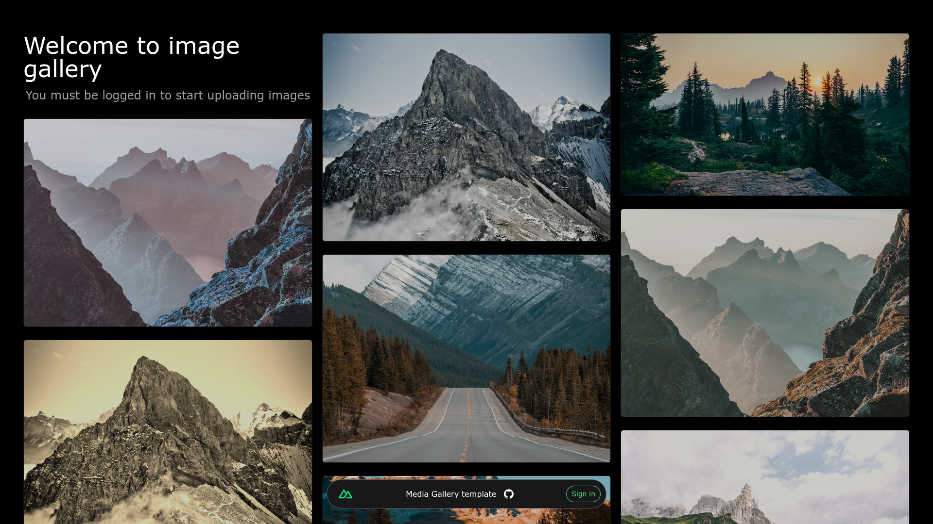 NuxtHub Image Gallery preview