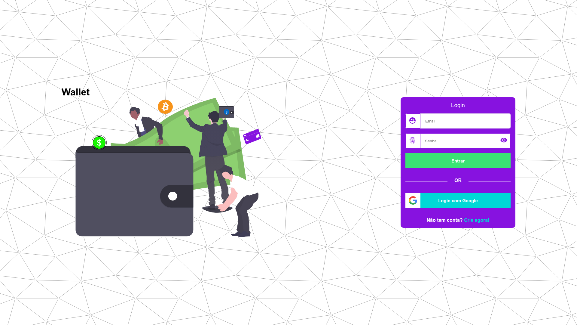 screenshot of Wallet on template0.com