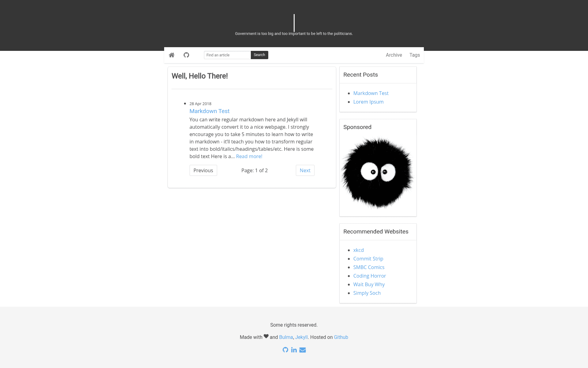 screenshot of Soot Spirits on template0.com