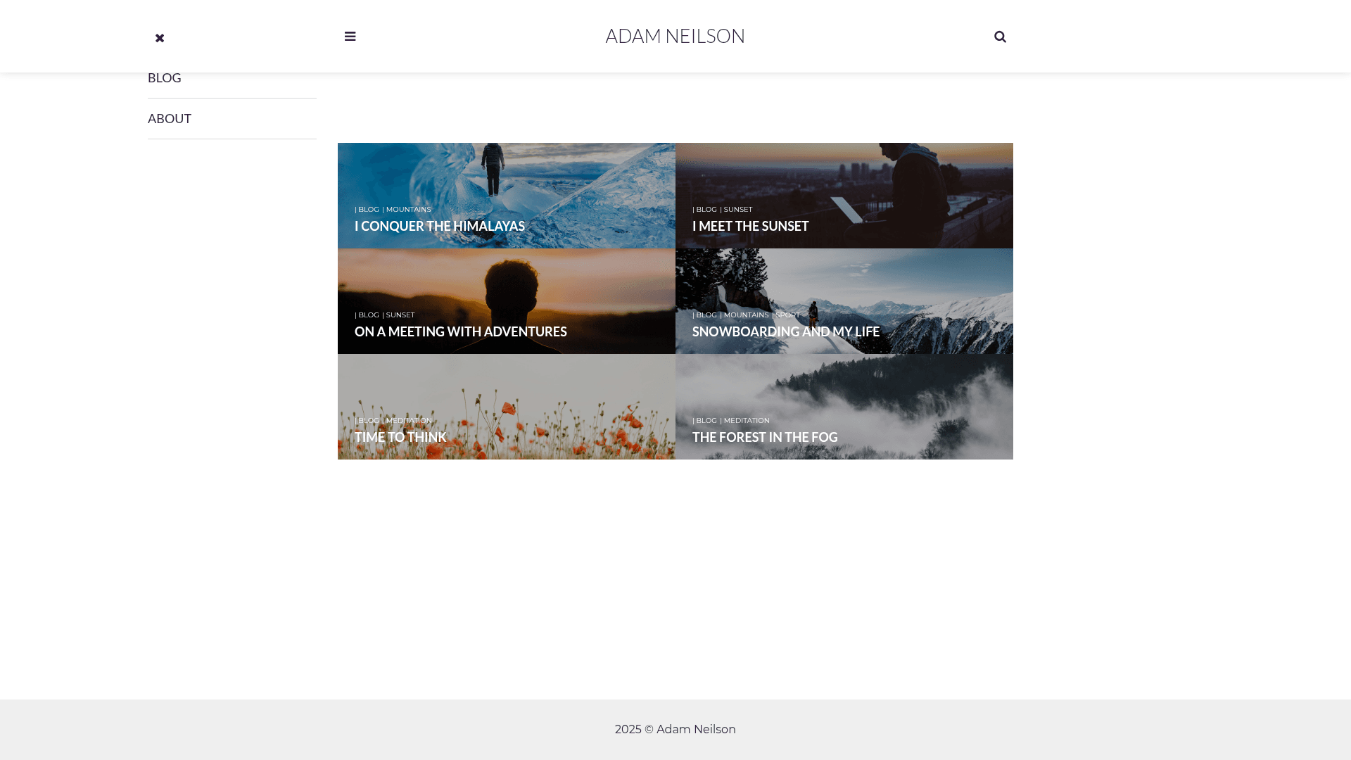 screenshot of Adam Blog on template0.com