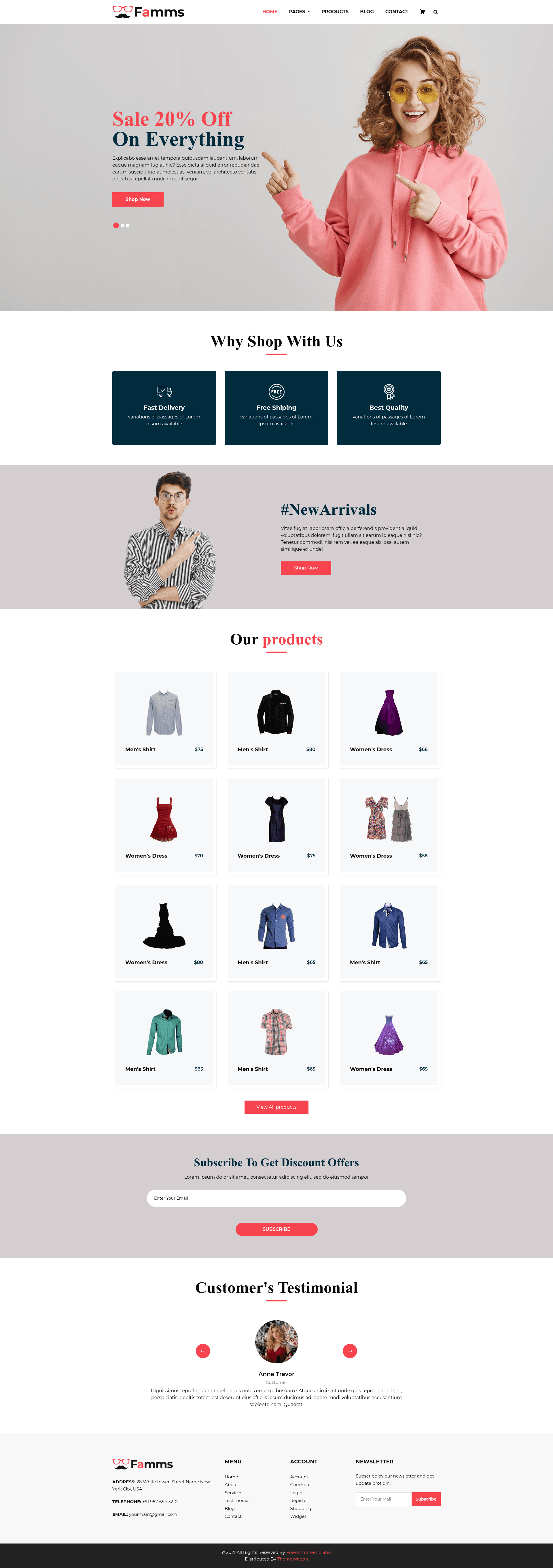 screenshot of Famms on template0.com