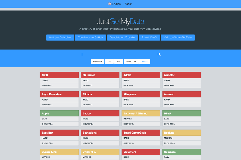 Image for JustGetMyData on template0.com Image for JustGetMyData on template0.com