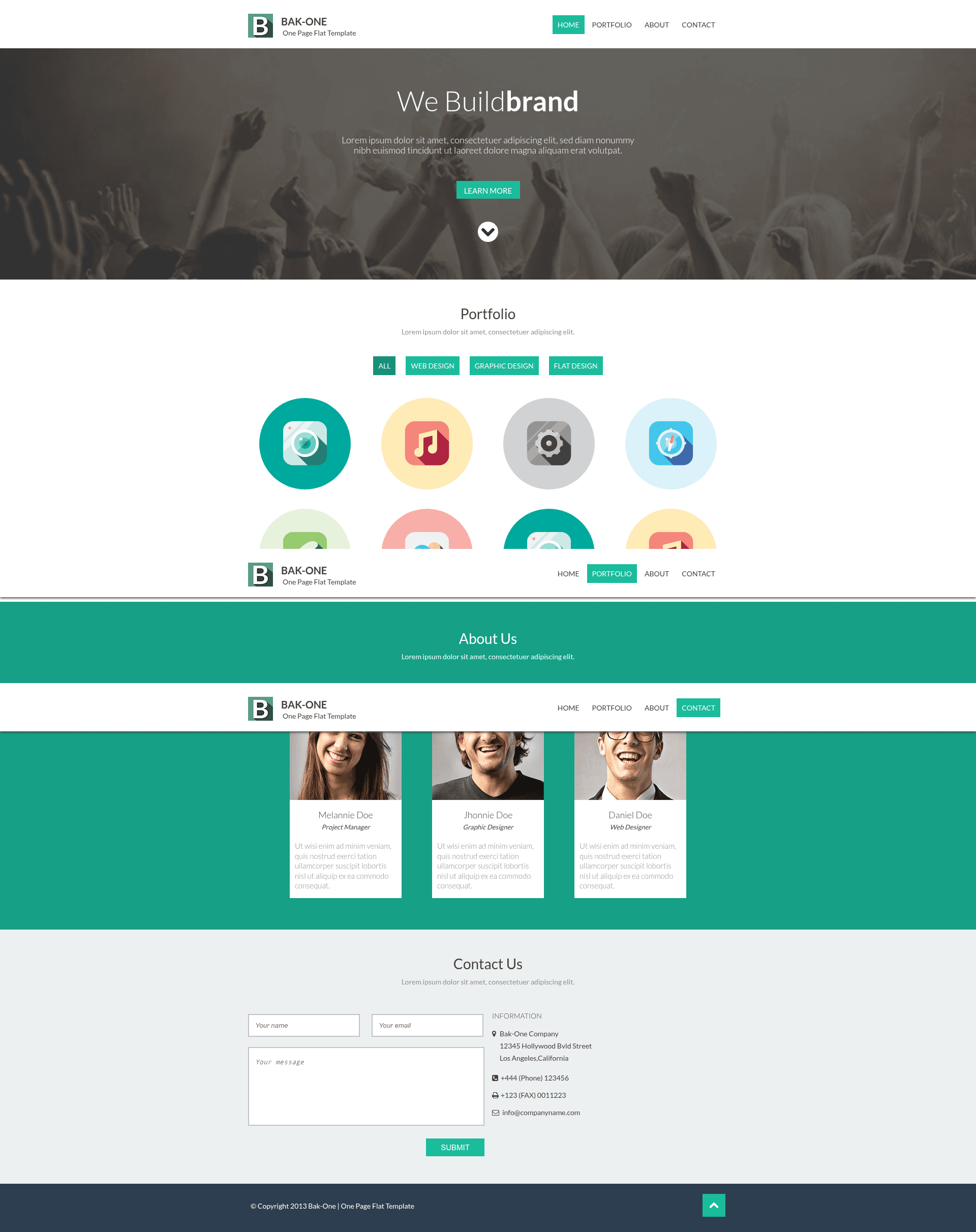 screenshot of Design Studio One Page Template on template0.com