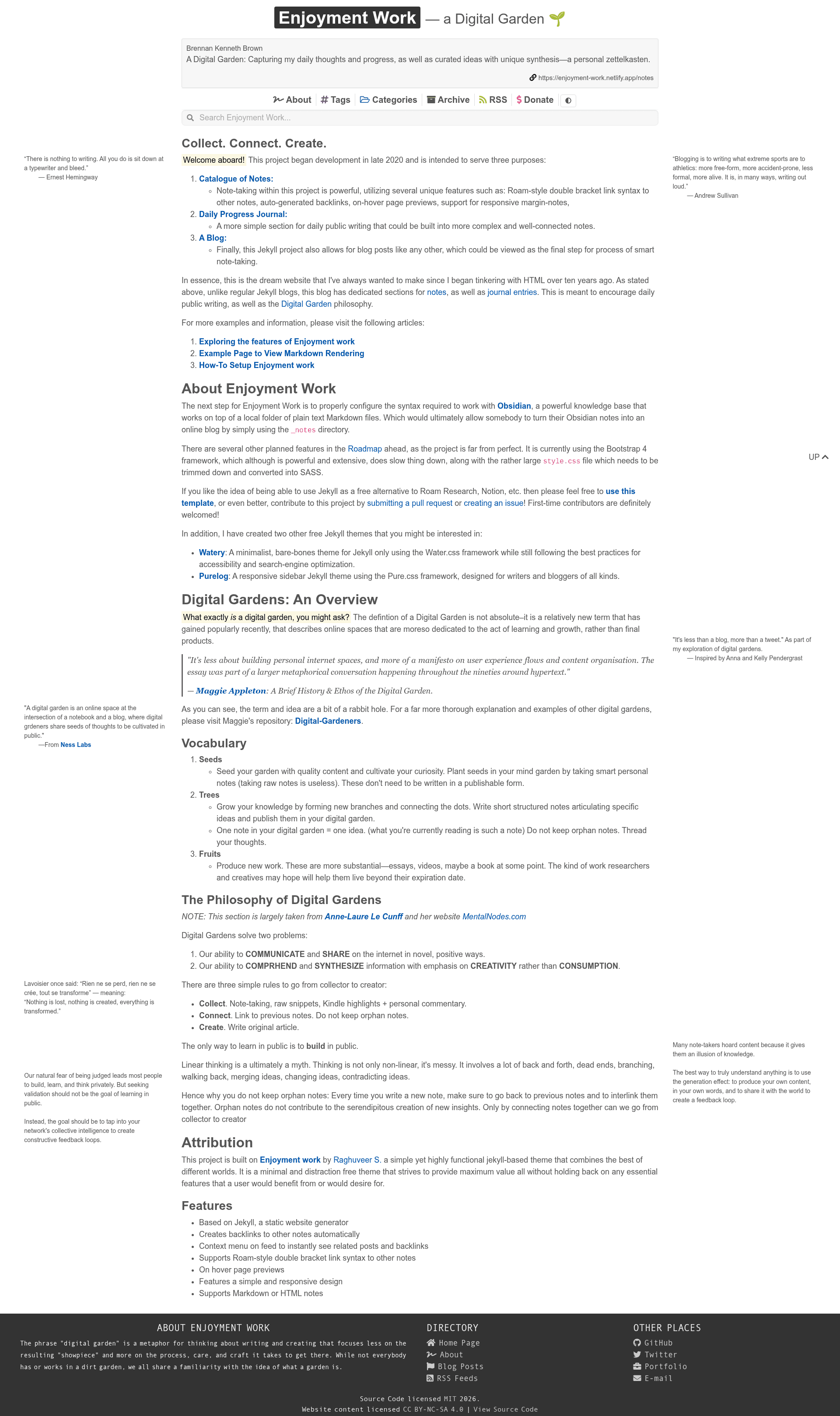 screenshot of Enjoyment Work on template0.com