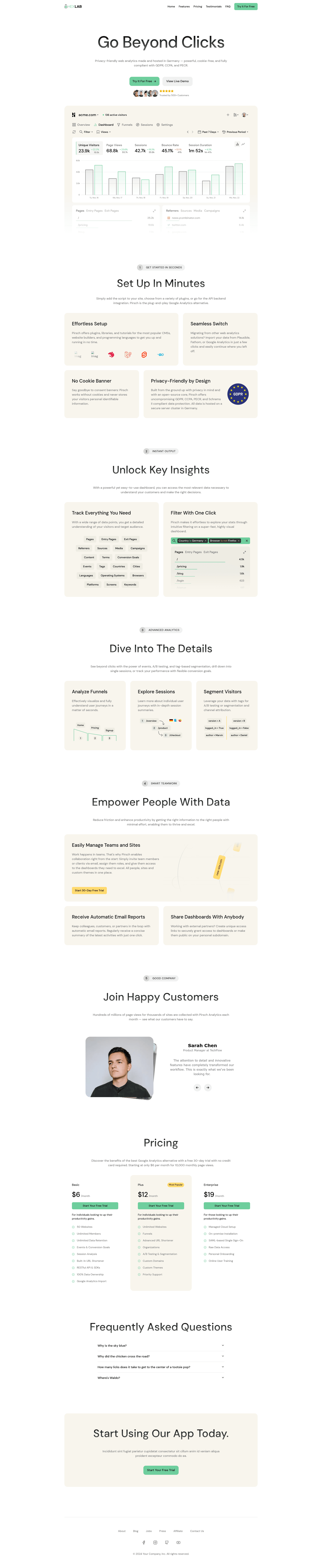 screenshot of Next SaaS LP on template0.com