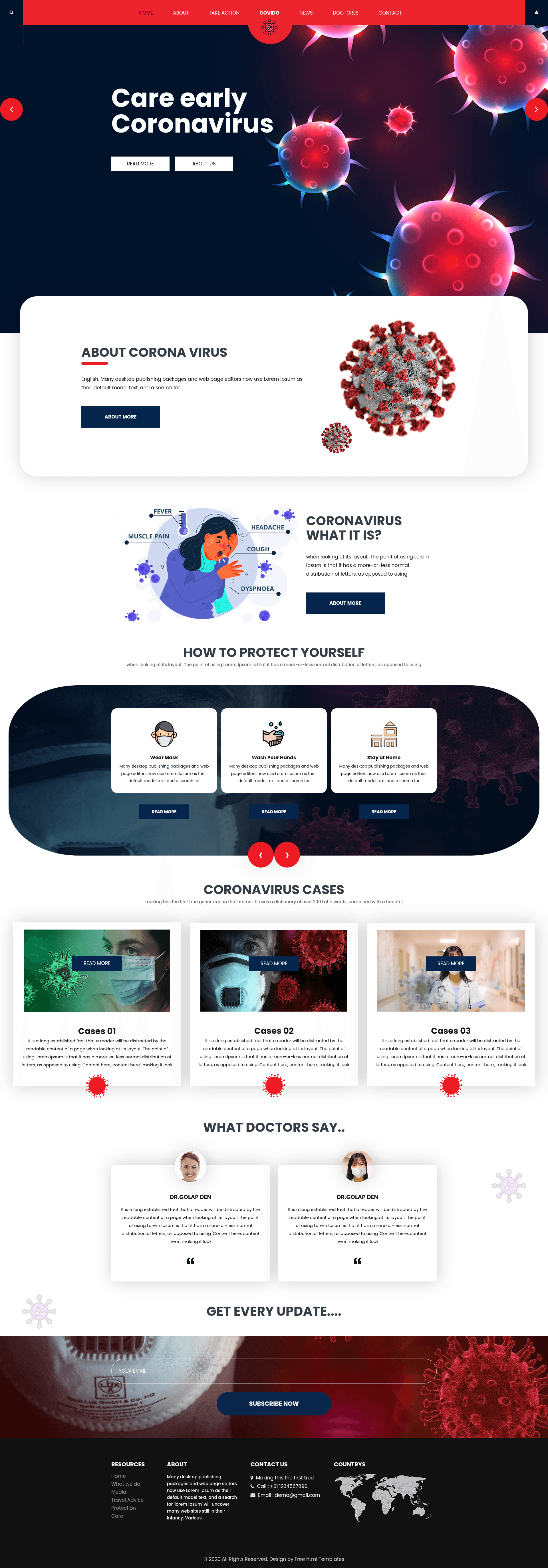 screenshot of Covido on template0.com