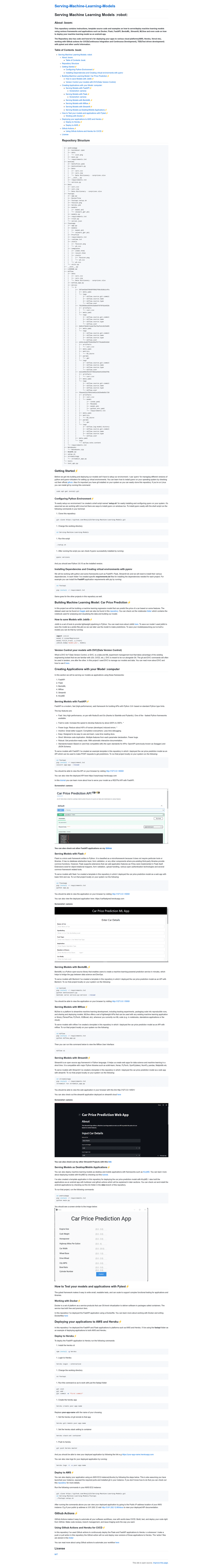 screenshot of Serving Machine Learning Models on template0.com