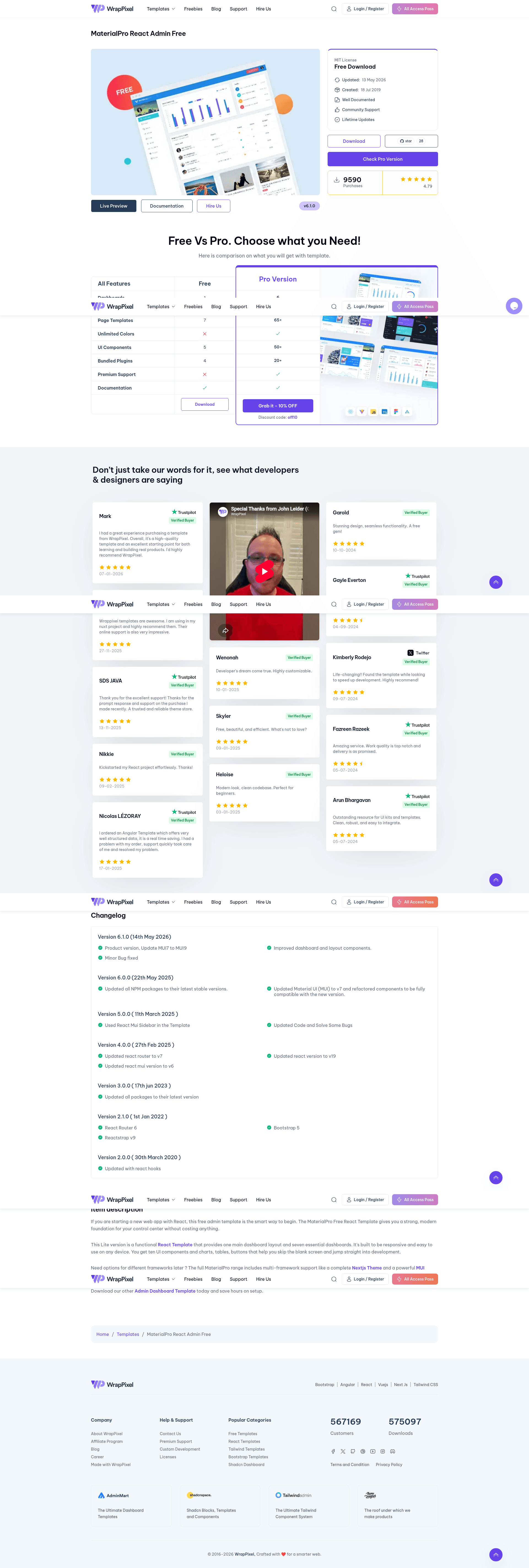 screenshot of Xtreme React Free on template0.com