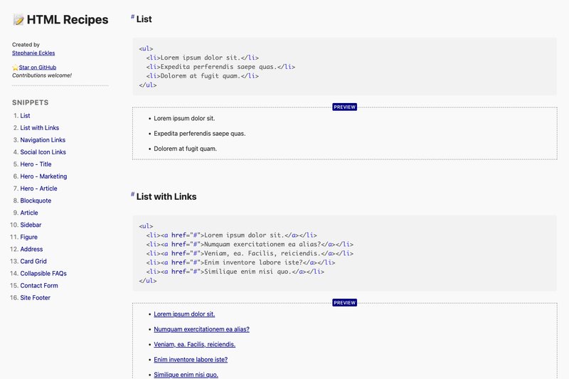 Image for HTML Recipes on template0.com Image for HTML Recipes on template0.com