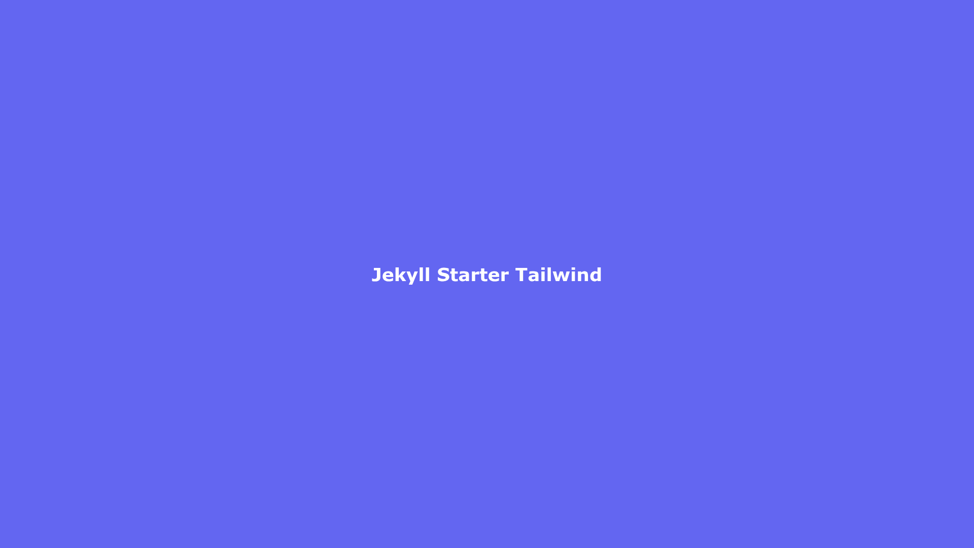 screenshot of Jekyll Starter Tailwind on template0.com