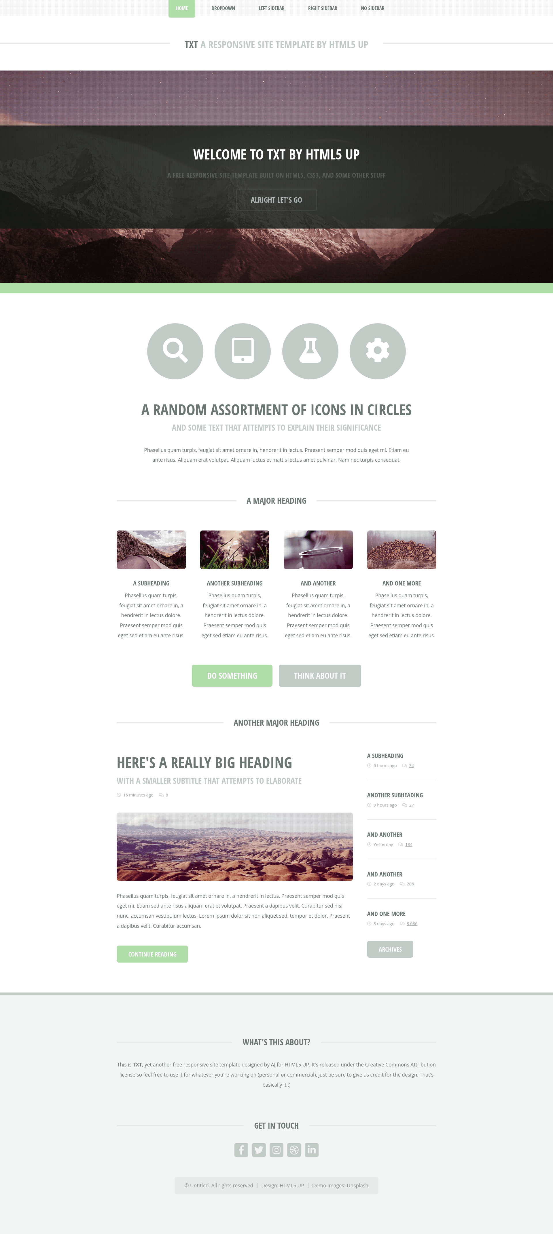 screenshot of TXT on template0.com