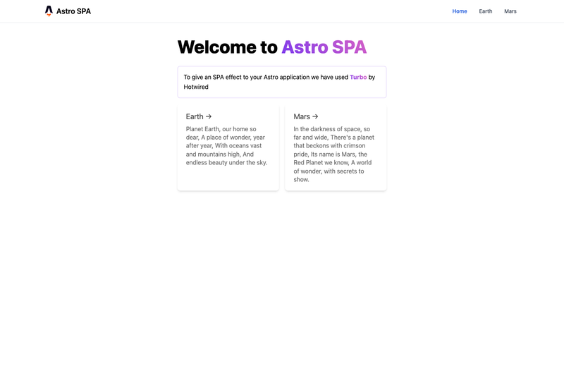 Image for Astro SPA Starter Kit: Basics on template0.com Image for Astro SPA Starter Kit: Basics on template0.com
