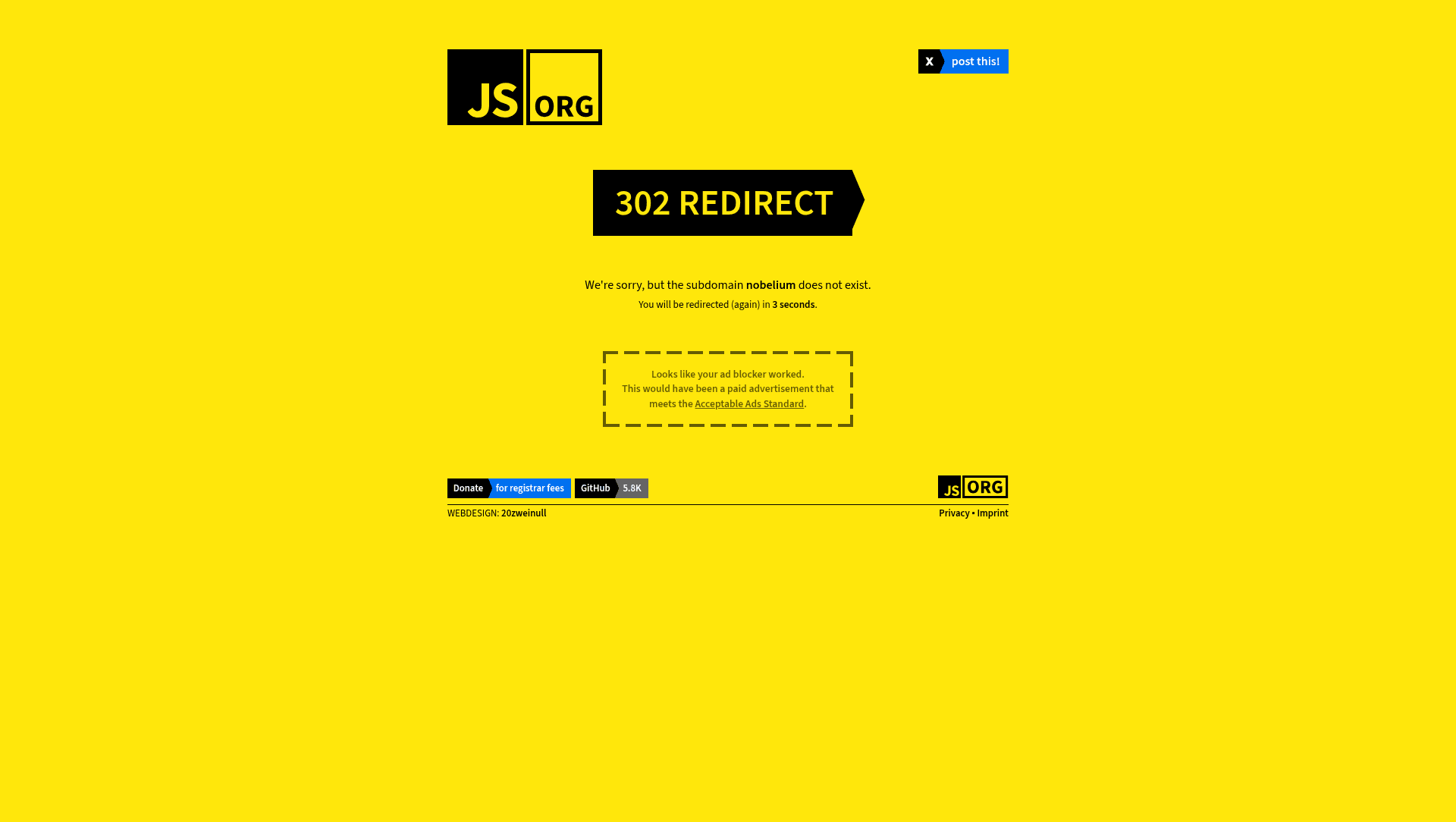 screenshot of Nobelium on template0.com