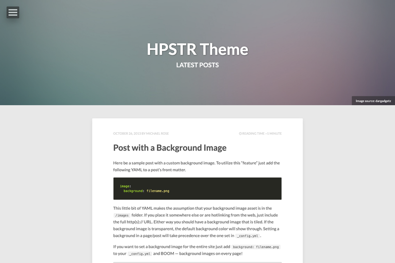 Image for HPSTR Jekyll Theme on template0.com Image for HPSTR Jekyll Theme on template0.com