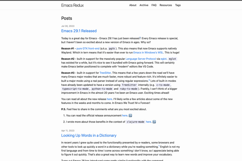 Image for Emacs Redux on template0.com Image for Emacs Redux on template0.com