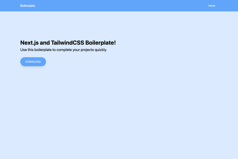 Image for Next.js TailwindCSS Boilerplate on template0.com Image for Next.js TailwindCSS Boilerplate on template0.com