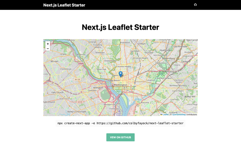 Image for Next.js Leaflet Starter on template0.com