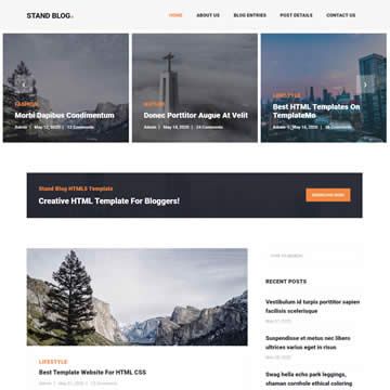Image for Stand Blog Template on template0.com Image for Stand Blog Template on template0.com