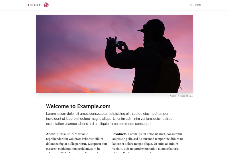 Image for Axiom Example on template0.com Image for Axiom Example on template0.com