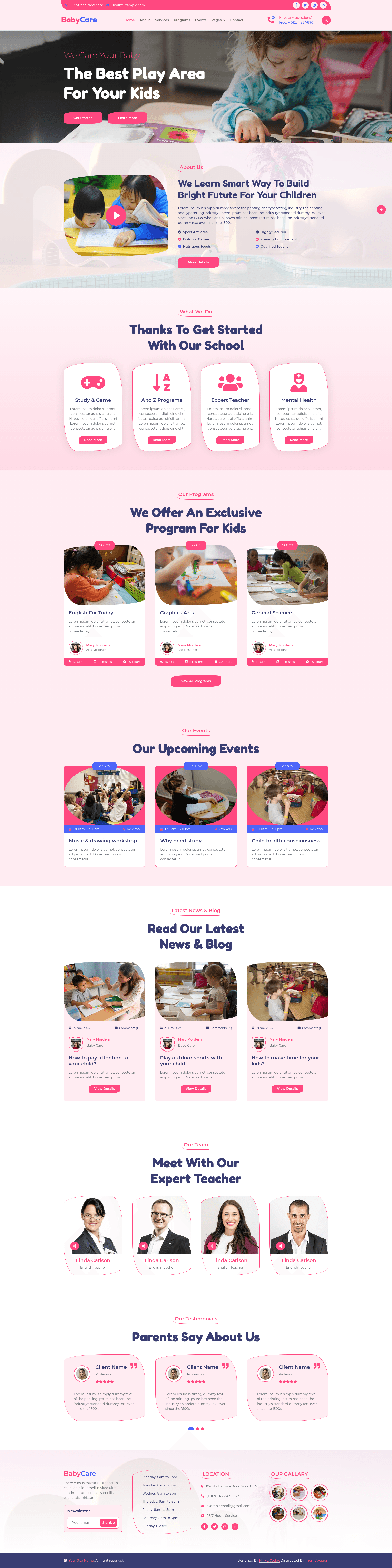 screenshot of BabyCare on template0.com