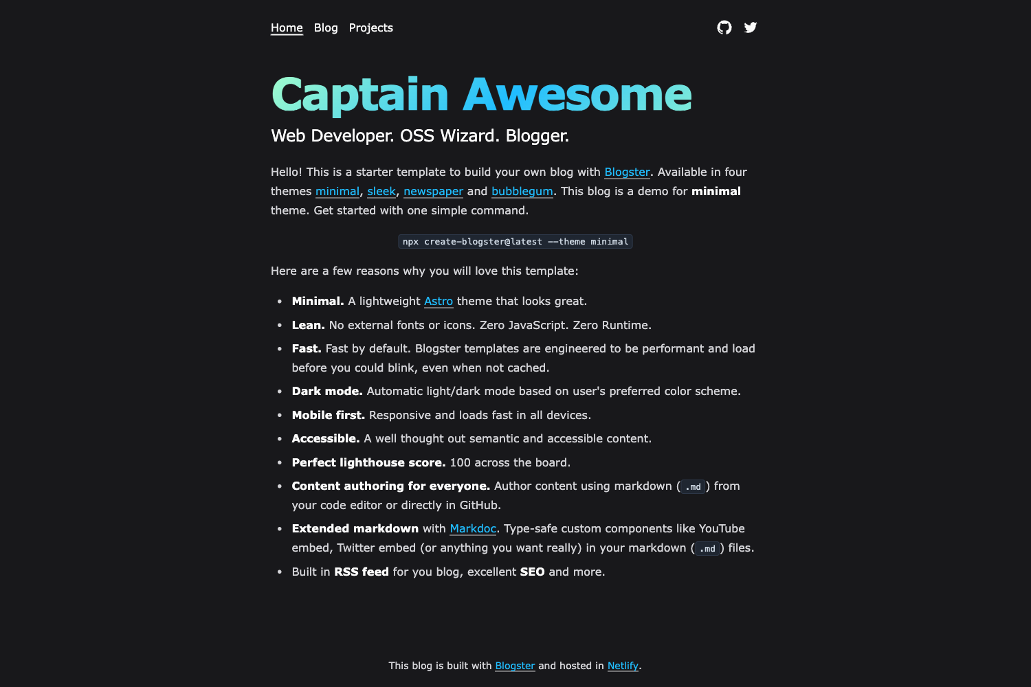 Blogster preview