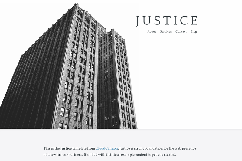 Image for Justice Eleventy Template on template0.com Image for Justice Eleventy Template on template0.com