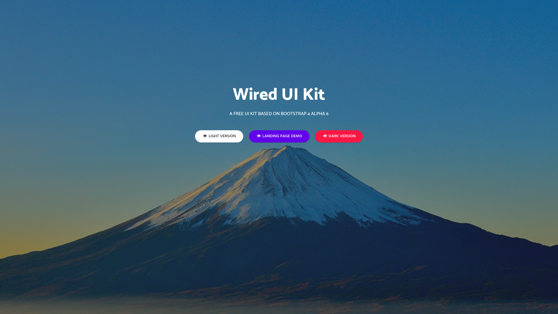 screenshot of Wired UI Kit on template0.com