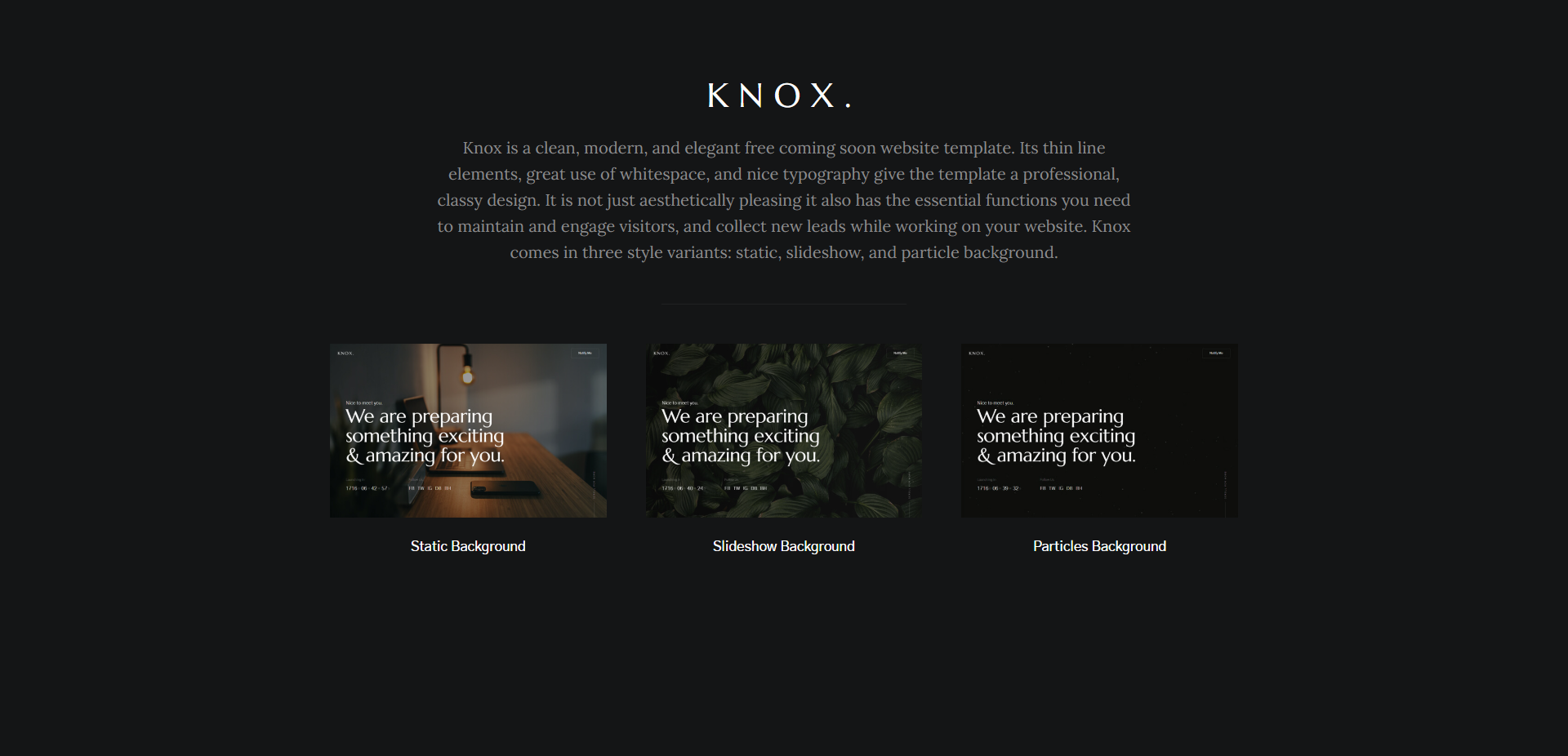 Image for KNOX(coming soon html template) on template0.com