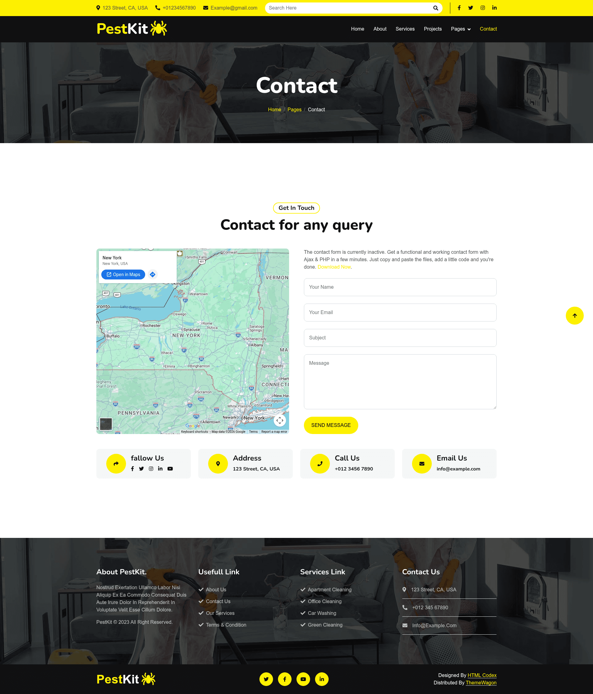 screenshot of PestKit on template0.com