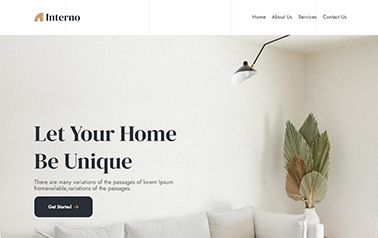 Image for Interior Design Website(services astro template) on template0.com