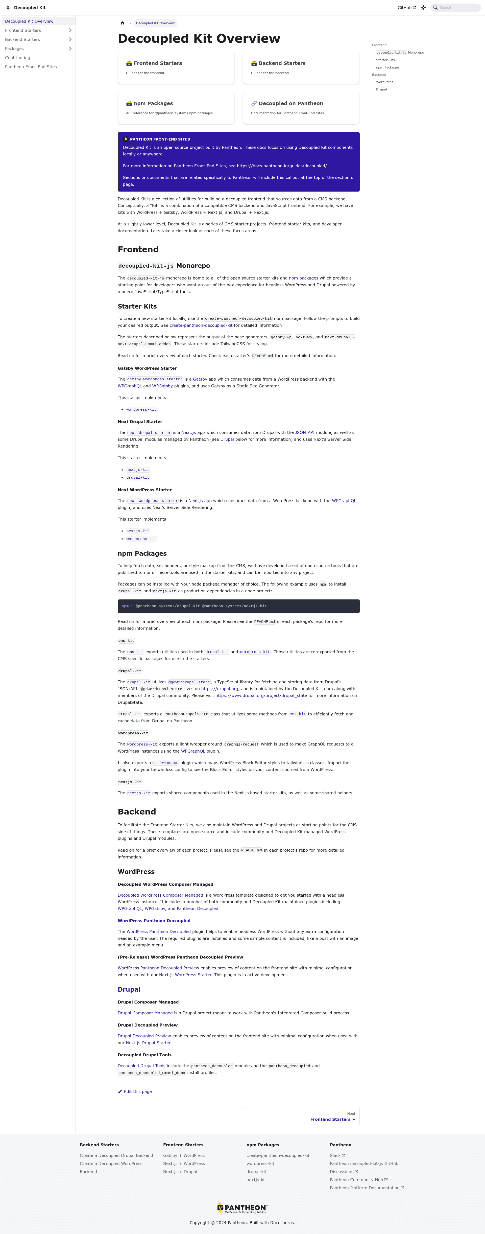 screenshot of Decoupled Kit JS on template0.com