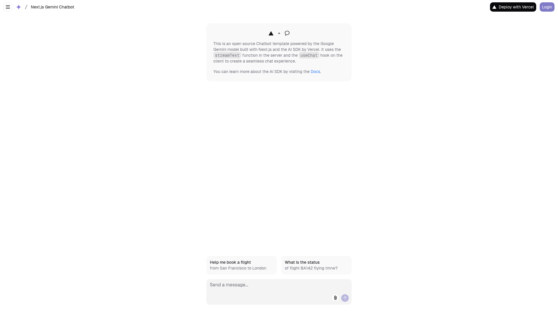 screenshot of Next.js Gemini Chatbot on template0.com