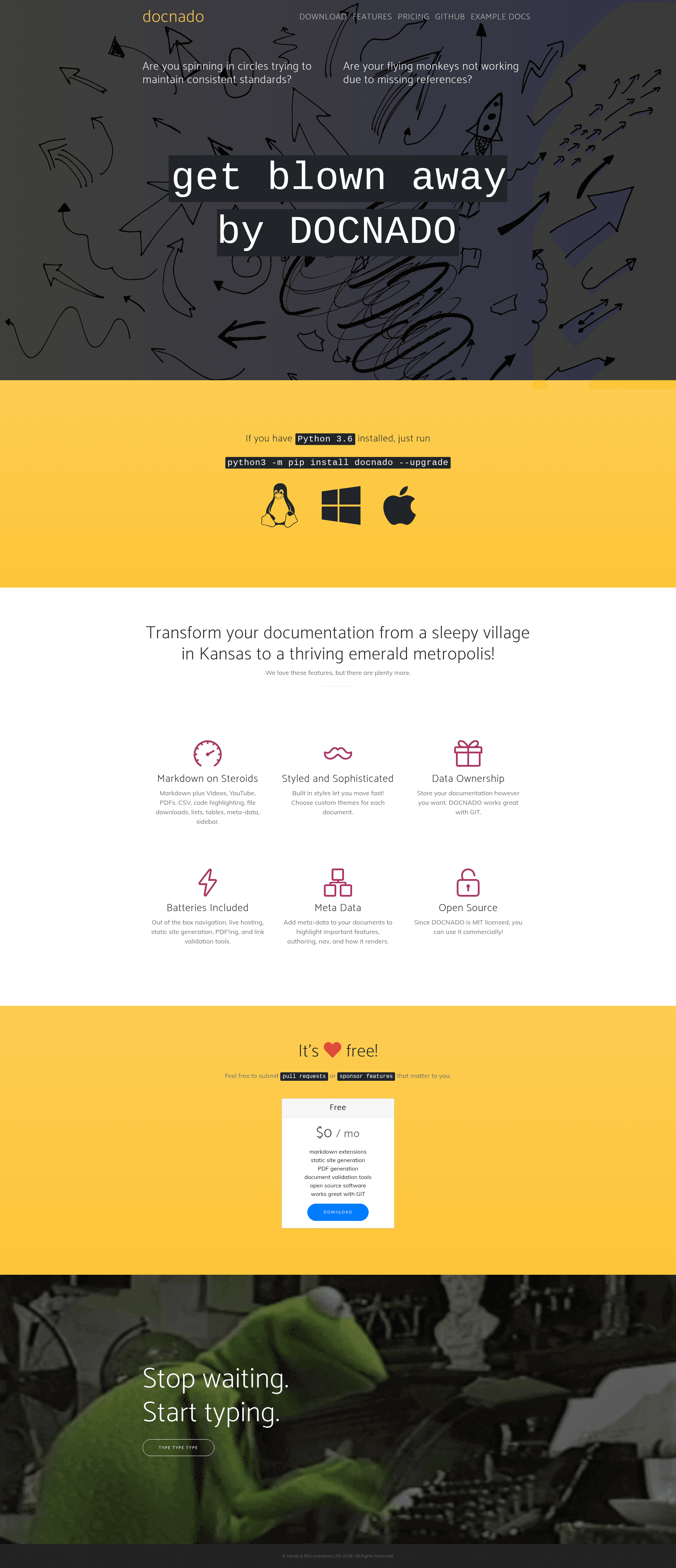 screenshot of Docnado on template0.com