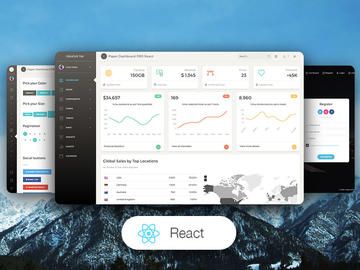Image for Paper Dashboard PRO React on template0.com