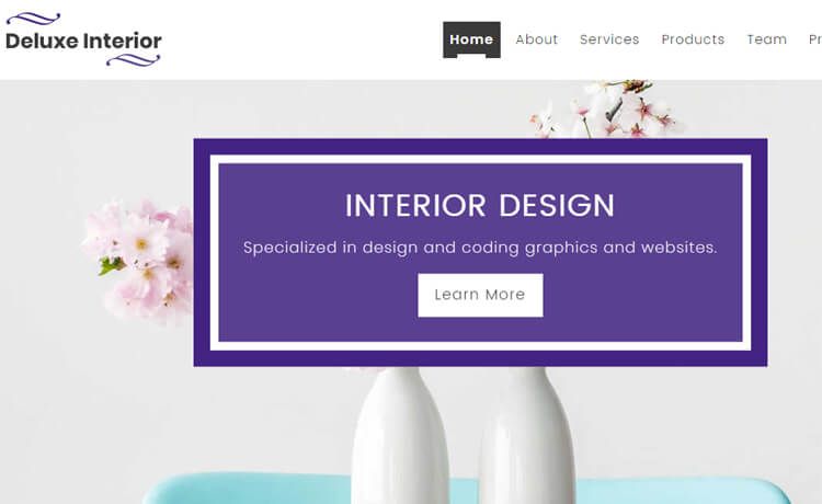 Image for Delux Interior – Free Bootstrap 4 HTML5 Agency Website Template on template0.com