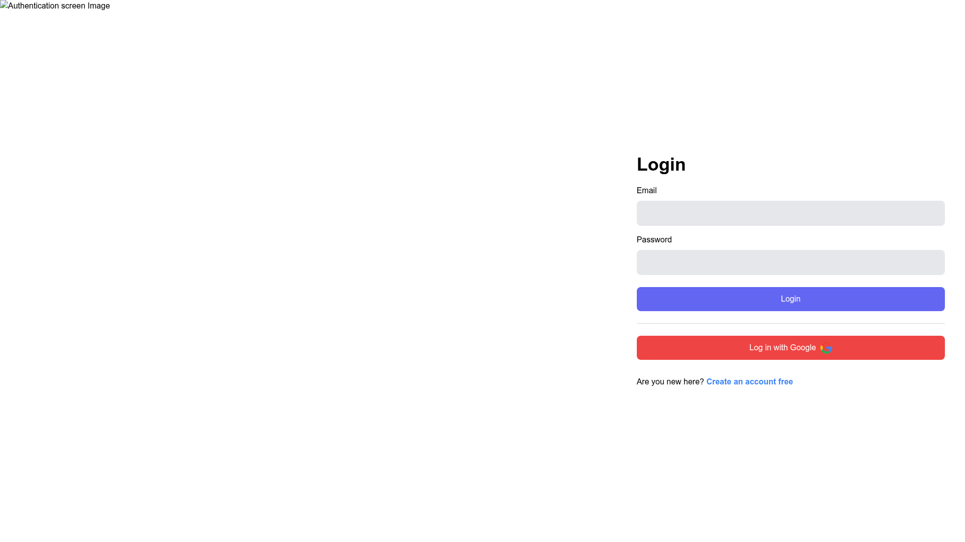 screenshot of Admin Template on template0.com