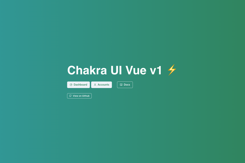 Image for Chakra UI Vue - Chidori Starter Template on template0.com