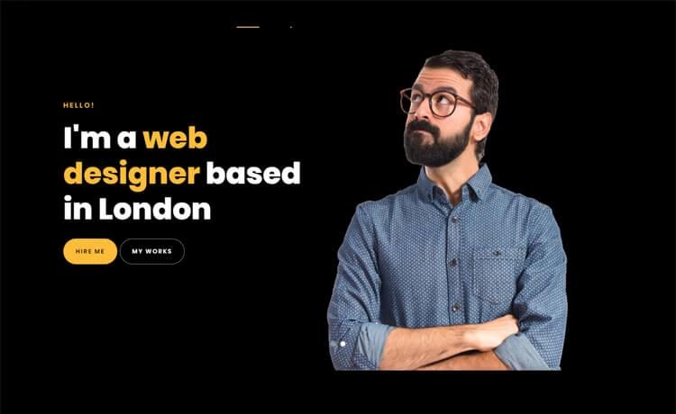 Image for Clark - Free One-page Bootstrap 4 HTML5 Personal Portfolio Website Template on template0.com