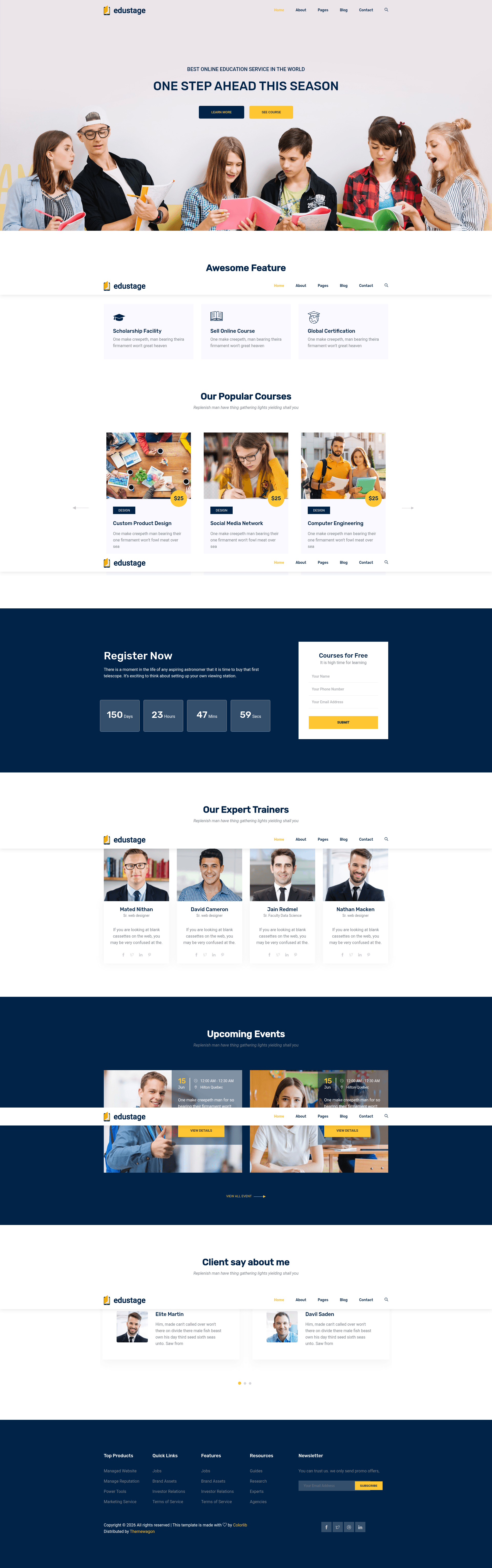 screenshot of Edustage on template0.com