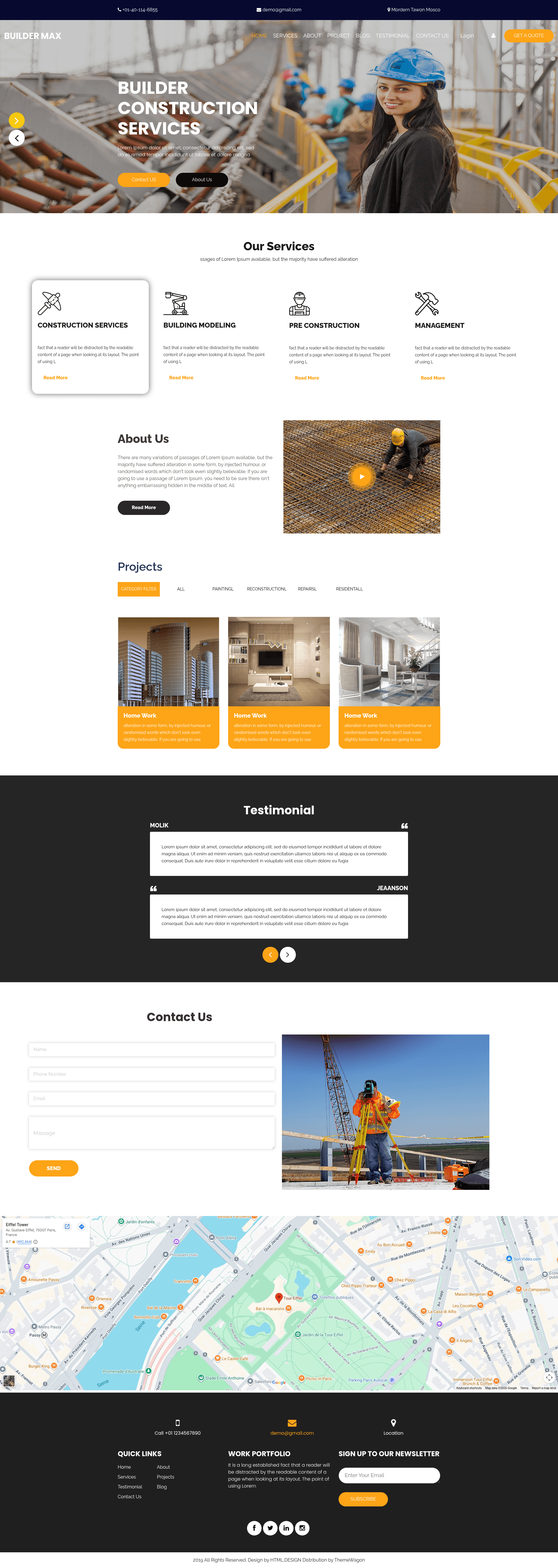 screenshot of BuilderMax on template0.com
