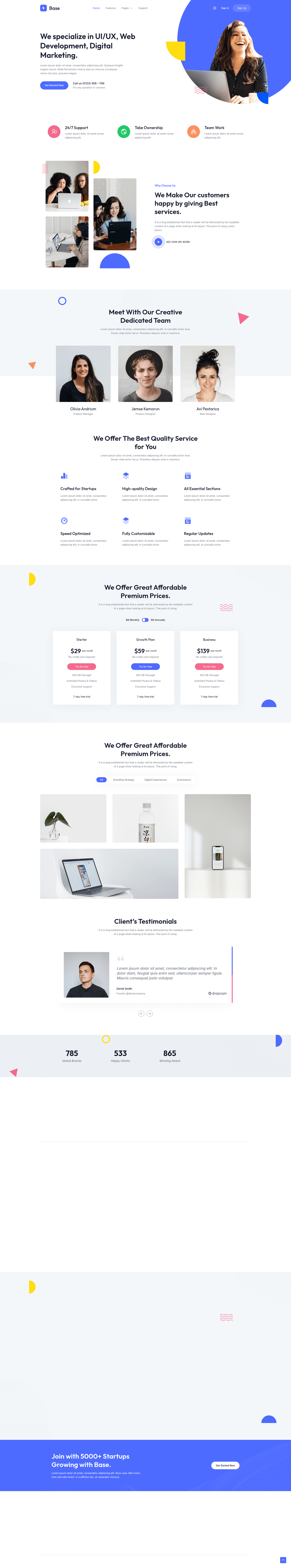 screenshot of Base on template0.com