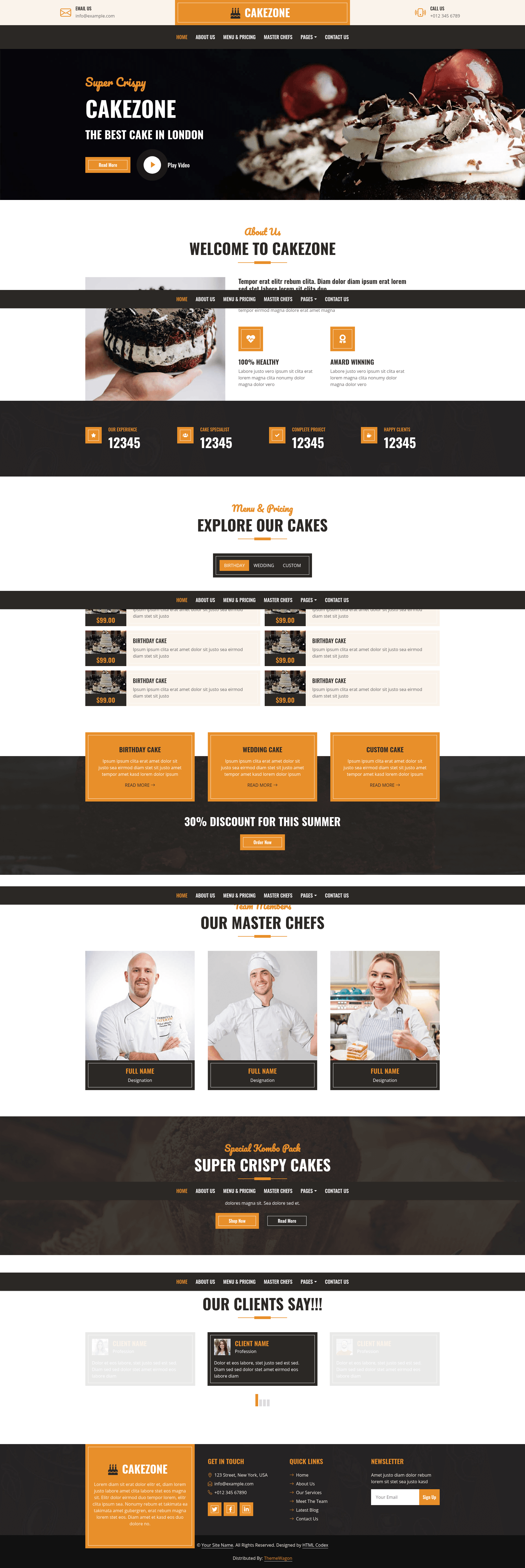 screenshot of CakeZone on template0.com