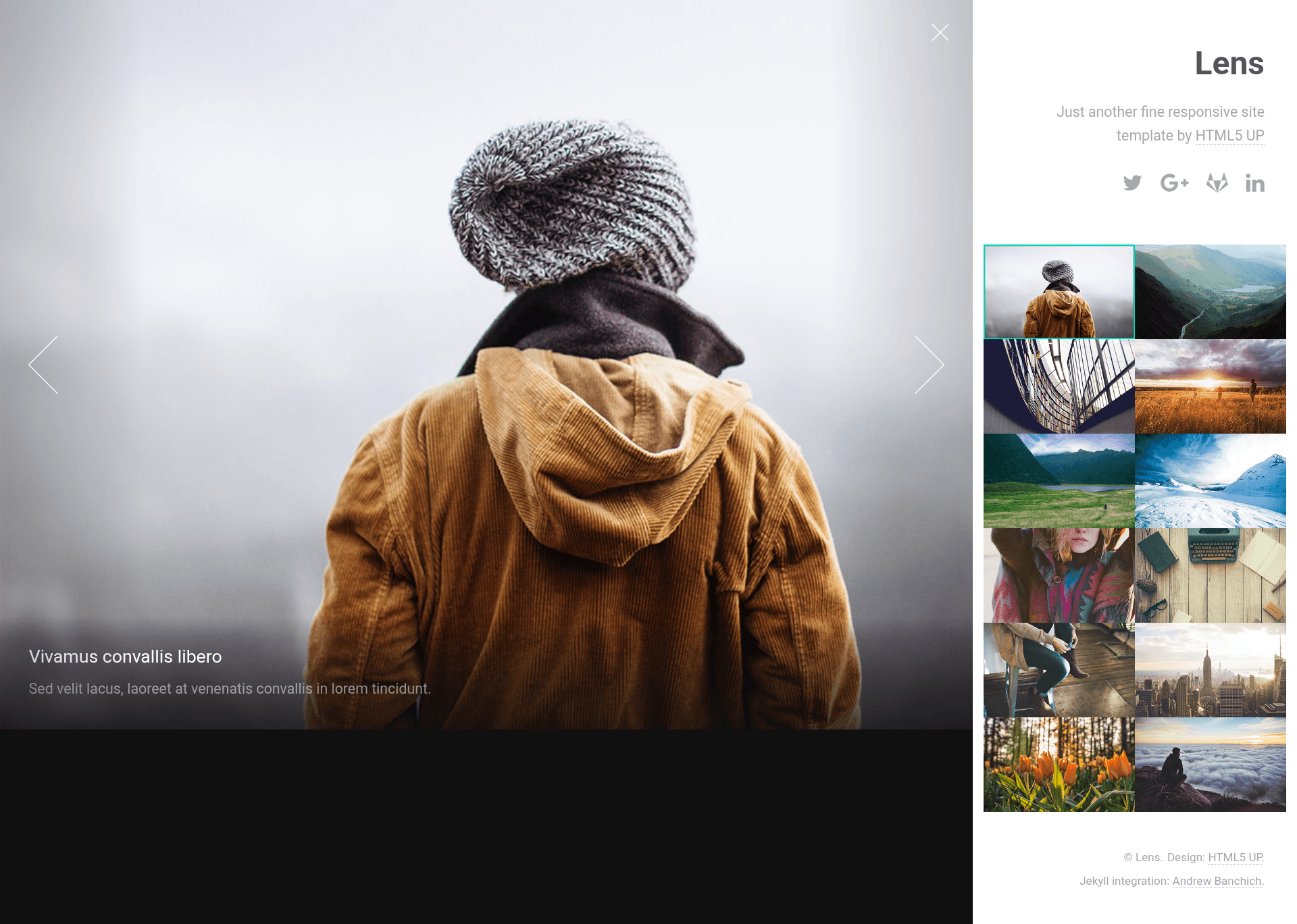 screenshot of Lens Jekyll Theme on template0.com