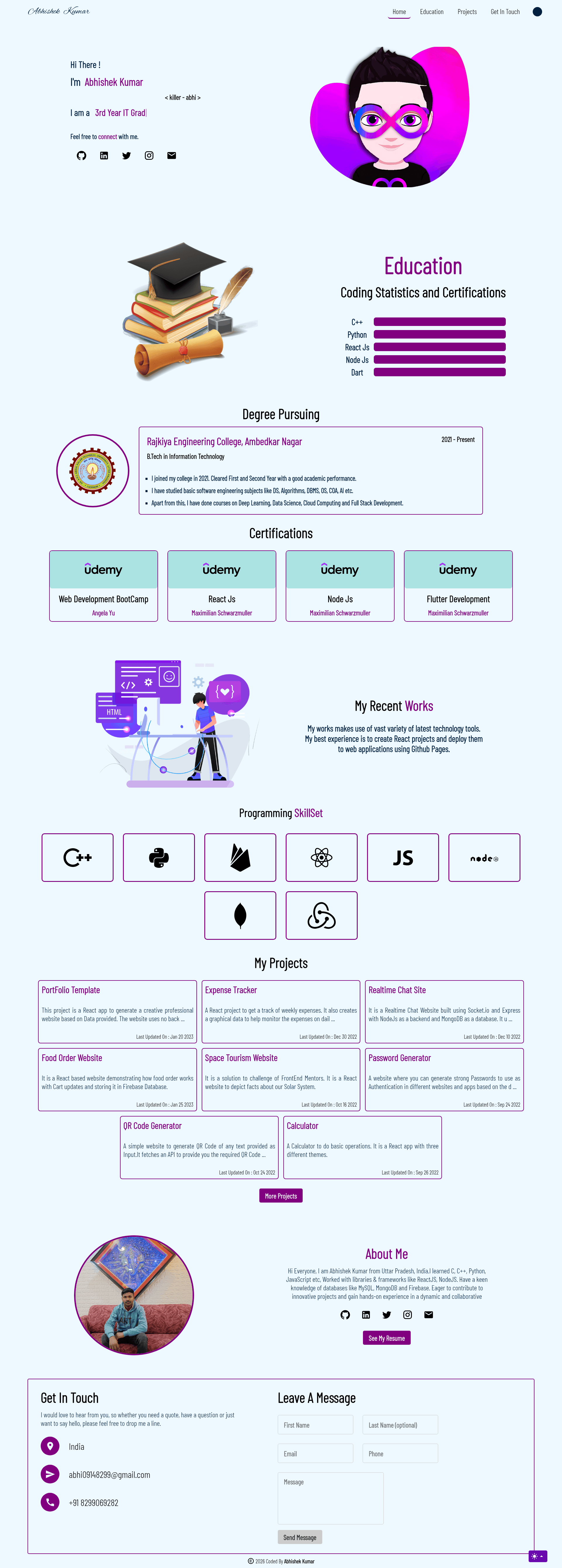 screenshot of Portfolio on template0.com