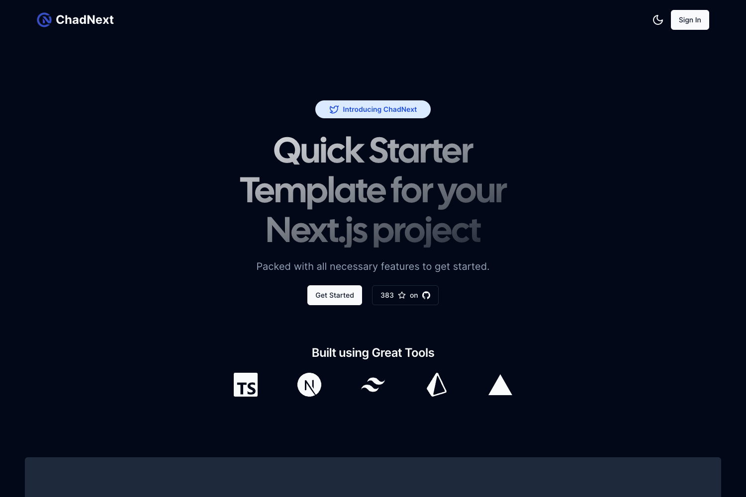 ChadNext preview